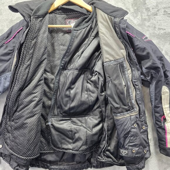 FXR Racing Jacket Womens 12 Black White Fusion F.A.S.T. Snowmobile Insulated - Picture 12 of 16